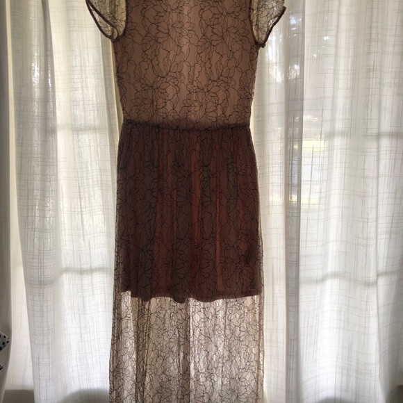 Pink lace dress midi Zara - Picture 2 of 3